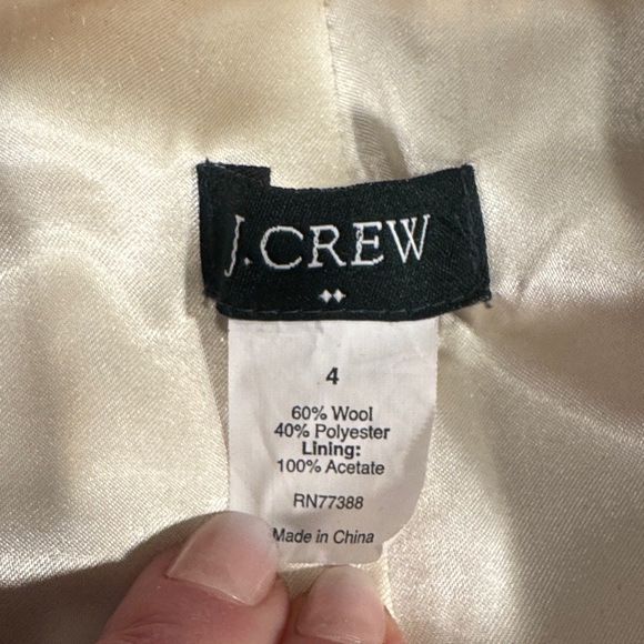 J. Crew Women's Tan Wool Blend Coat - Size 4 - Picture 2 of 11